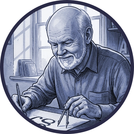 Illustration of designer Rod McDonald